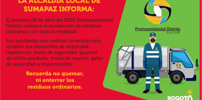 Promoambiental Distrito realizará recolección de residuos ordinarios Recolección de residuos es realizada a cargo de Promoambiental Distrito