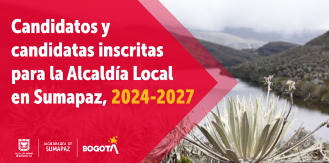 Candidatos y candidatas inscritas para la Alcaldía Local en Sumapaz, 2024-2027