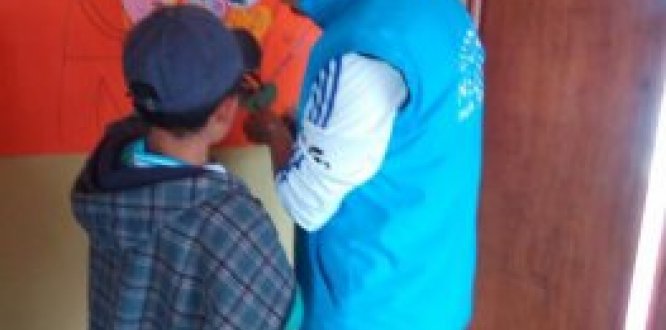 niños participan del Taller de Lectura Ambiental