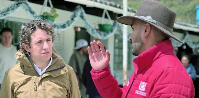 Felipe Jiménez Ángel - Secretario de Gobierno, Sebastián Saldarriaga Rivera - Alcalde Local de Sumapaz Educación e infraestructura, entre los objetivos de la administración local para el 2023