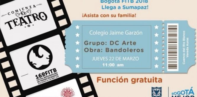 El Festival Iberoamericano de Teatro de Bogotá FITB en Sumapaz actividad en colegios de teatro 1 jaime garzon
